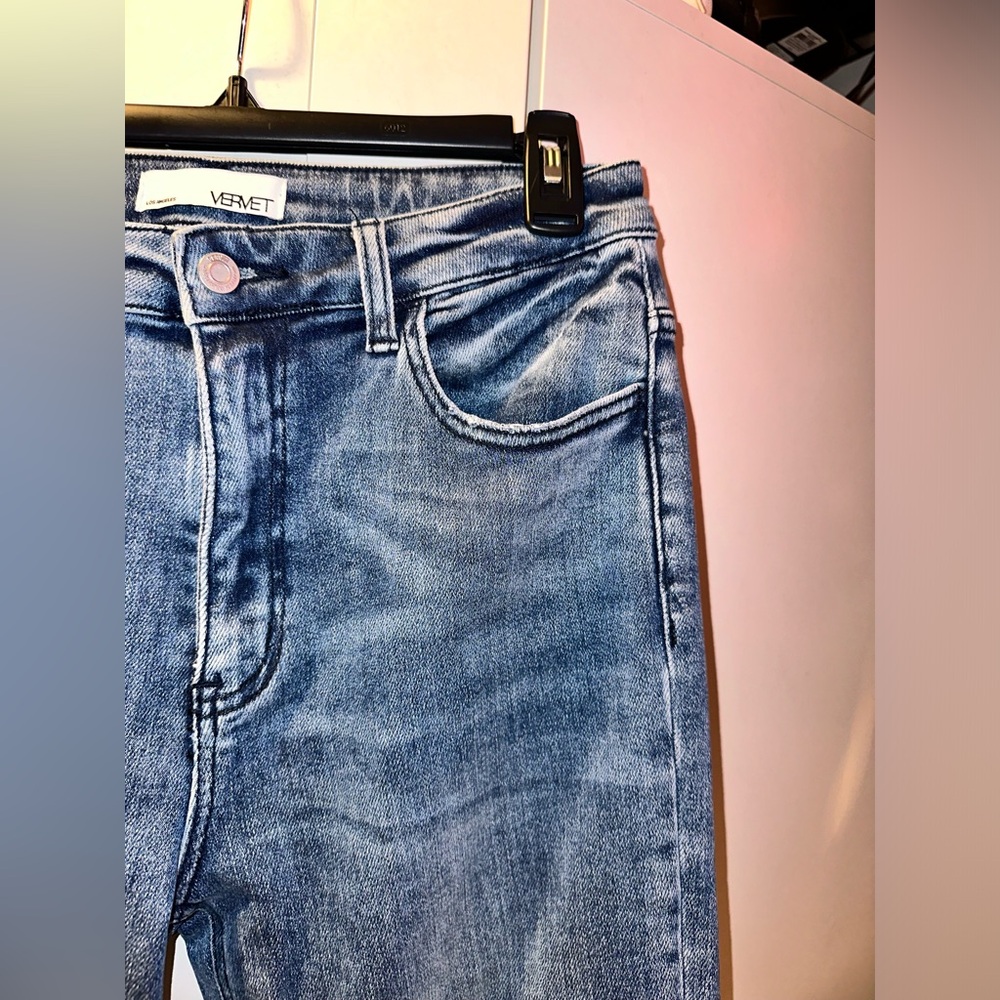 NWOT Super High Rise Slim Straight Crop Jeans from Vervet by Flying Monkey - Picture 10 of 12